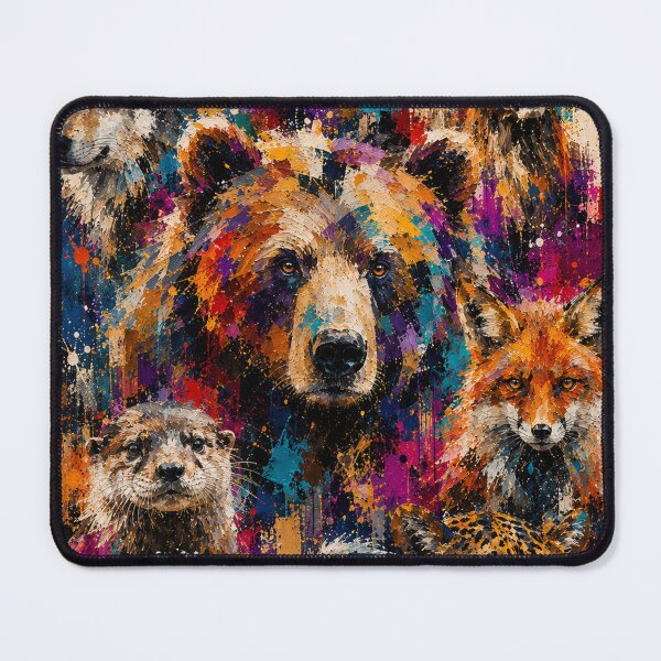 Item preview, Colorful Abstract Wild Animals Portraits designed and sold by Qenlo.