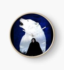 Â the wolf in the snow Clock