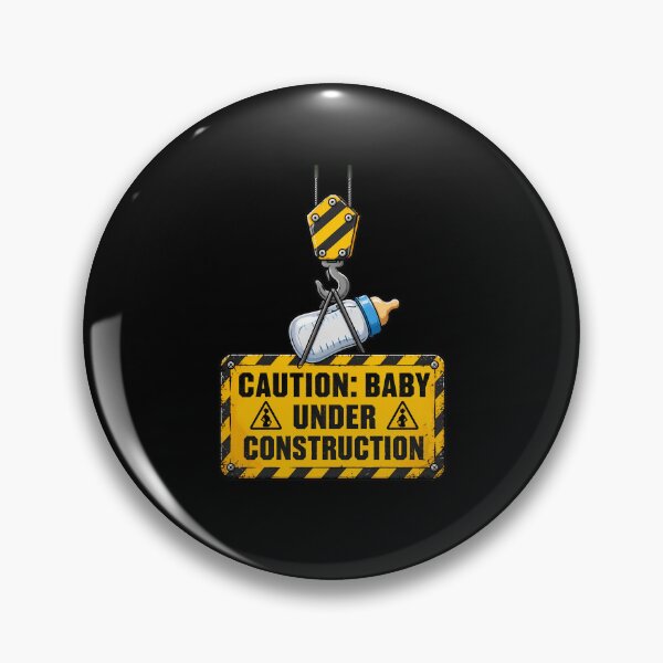 Item preview, Caution Baby Under Construction Pregnant Crane Hook Funny designed and sold by felixpalette.