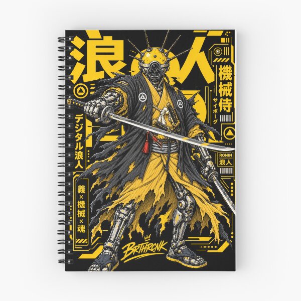Item preview, Yellow Spiked Cyborg Ronin Dual Katana Mecha Samurai 2077 designed and sold by BRTHRCNK01.