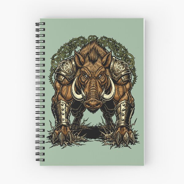 Item preview, Fierce Armored Boar Warrior with Celtic Knots designed and sold by Romgora.
