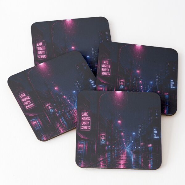Item preview, Neon Rainy Street Aesthetic designed and sold by JalwaWear.