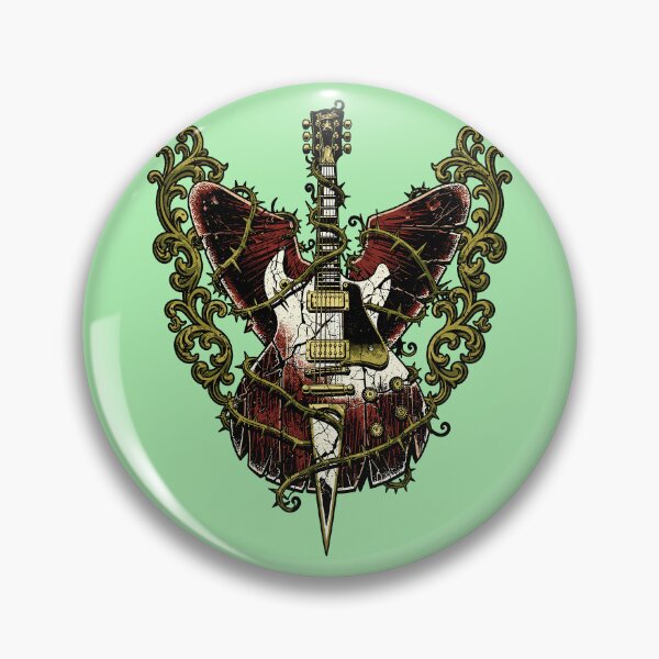 Item preview, Rebellious Guitar Wings Dark Thorns Grunge designed and sold by Romgora.