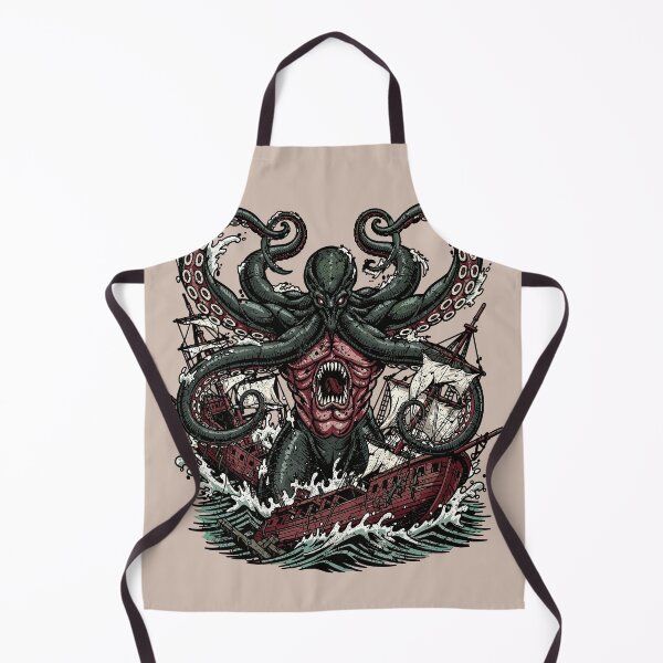 Item preview, Mythical Kraken Destroys Ships Sea Monster Legend designed and sold by Romgora.