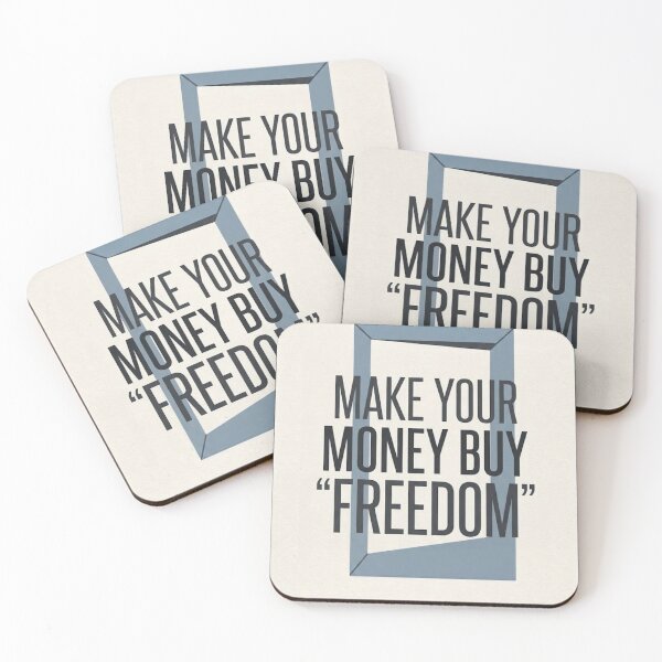 Item preview, Make Your Money Buy Freedom - Inspirational Conceptual Typography Print designed and sold by Zaramodo.