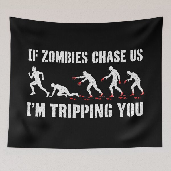 Item preview, Zombie Chase Funny Halloween Illustration designed and sold by Uglyandcute.