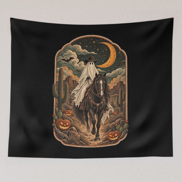 Item preview, Cowboy Ghost Riding Horse Funny Tarot Card Halloween Season  designed and sold by will freed18.