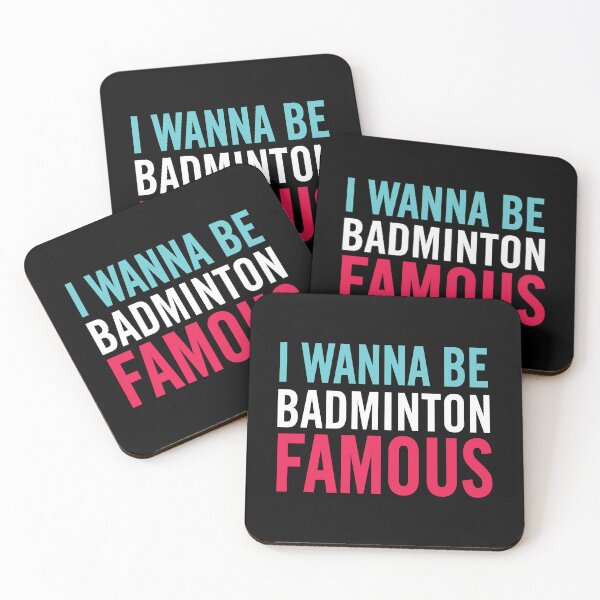 Item preview, I Wanna Be Badminton Famous – Funny Badminton Player Quote designed and sold by artworkathome.