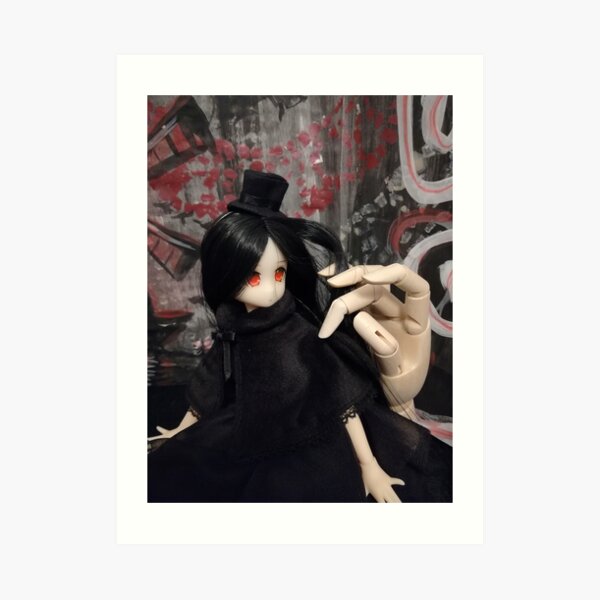 Creepy Wonderland BJD Anime Girl Art Print