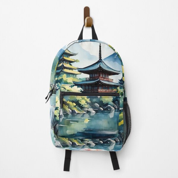Item preview, Pagodas Beneath the Sacred Peak designed and sold by Undersea Ai Art.