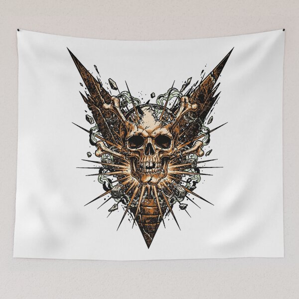 Item preview, Gritty Skull Bones Spikes Dark Art designed and sold by Romgora.