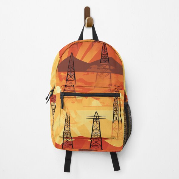 Item preview, Electric Transmission Towers at Orange Sunset designed and sold by Pylon-Bureau.