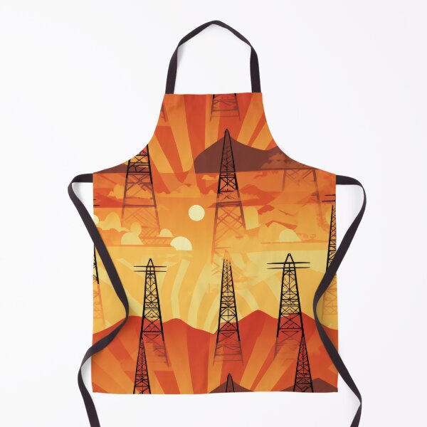 Item preview, Electric Transmission Towers at Orange Sunset designed and sold by Pylon-Bureau.