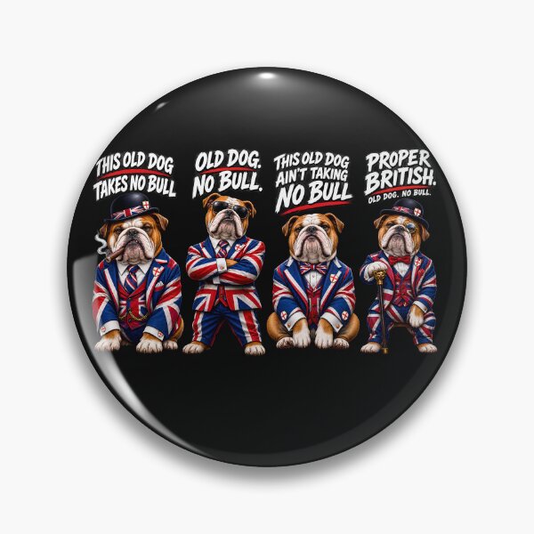 Item preview, British Bulldog No Bull Funny English Bulldog Union Jack UK Flag designed and sold by Genius Geek.