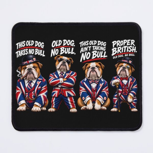 Item preview, British Bulldog No Bull Funny English Bulldog Union Jack UK Flag designed and sold by Genius Geek.