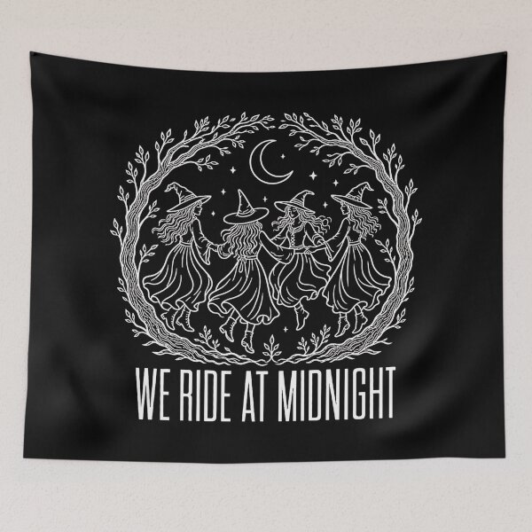 Item preview, We Ride At Midnight Witch | Line Art Halloween Design designed and sold by MOCH- ART.