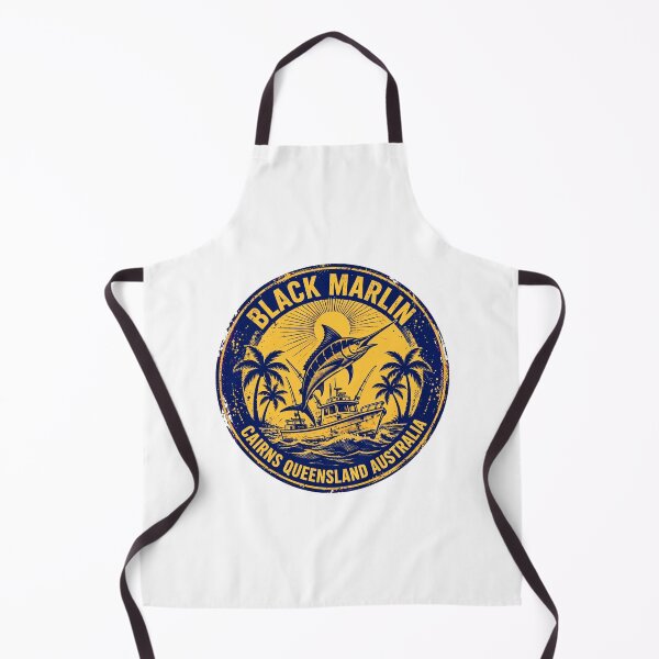 Item preview, Black Marlin Cairns Queensland Fishing Great Barrier Reef Marlin Fishing Vintage Badge designed and sold by Yellowriversss.