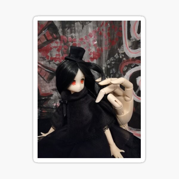 Creepy Wonderland BJD Anime Girl Sticker