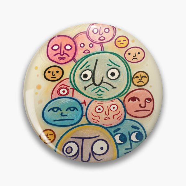 Item preview, Quirky Faces Colorful Doodle Character Art designed and sold by lalatrash.