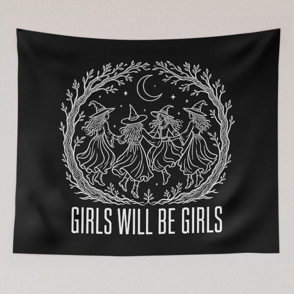 Item preview, Girls Will Be Girls Witch Coven | Line Art Halloween Design designed and sold by MOCH- ART.