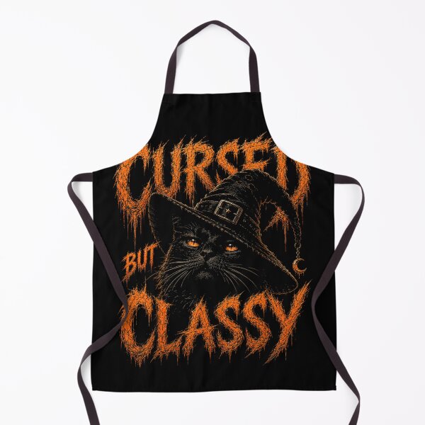 Item preview, Cursed but Classy Black Cat Witch Halloween designed and sold by VioletNance.