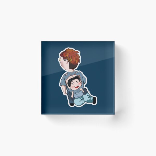 Item preview, Kim namjoon RM and jin chibi art  designed and sold by JoSangya.
