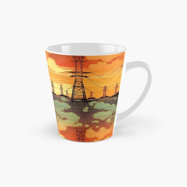 Item preview, Power Line Towers Sunset Cloud Pattern designed and sold by Pylon-Bureau.