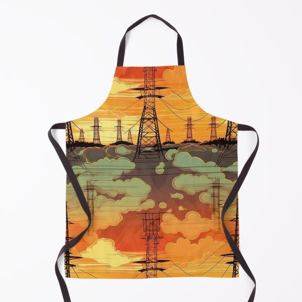 Item preview, Power Line Towers Sunset Cloud Pattern designed and sold by Pylon-Bureau.