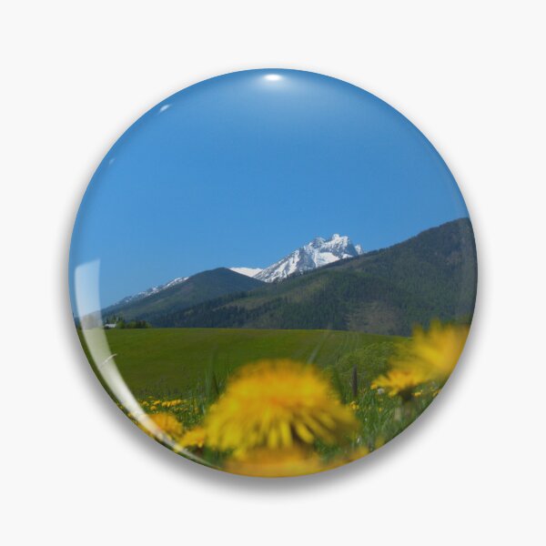 Item preview, Spring Mountain Landscape with Yellow Dandelions designed and sold by Rogi74.