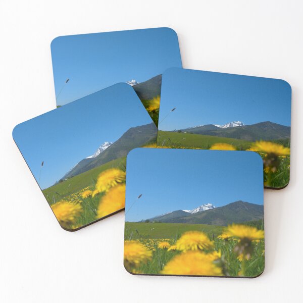 Item preview, Spring Mountain Landscape with Yellow Dandelions designed and sold by Rogi74.