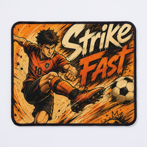 Item preview, Strike Fast Soccer Player Action Design designed and sold by @SHINTOSARTSTORE.