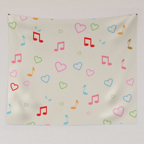 Item preview, Pattern of music and love designed and sold by Quijote-.