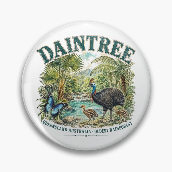Item preview, Daintree Rainforest Queensland Art Cassowary Family Oldest Rainforest Australia Vintage designed and sold by Yellowriversss.