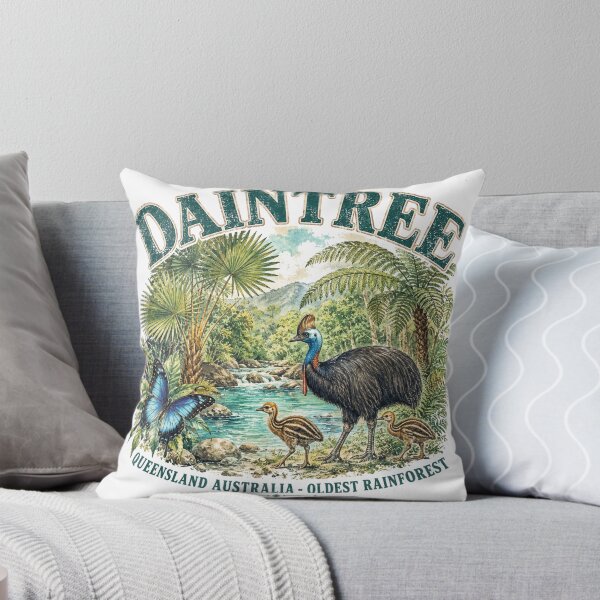 Item preview, Daintree Rainforest Queensland Art Cassowary Family Oldest Rainforest Australia Vintage designed and sold by Yellowriversss.