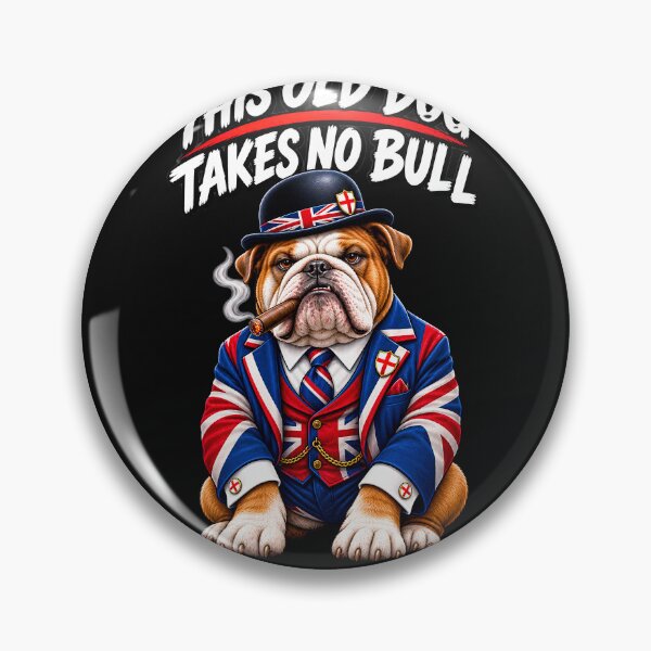 Item preview, British Bulldog No Bull Funny English Bulldog Union Jack UK Flag designed and sold by Genius Geek.