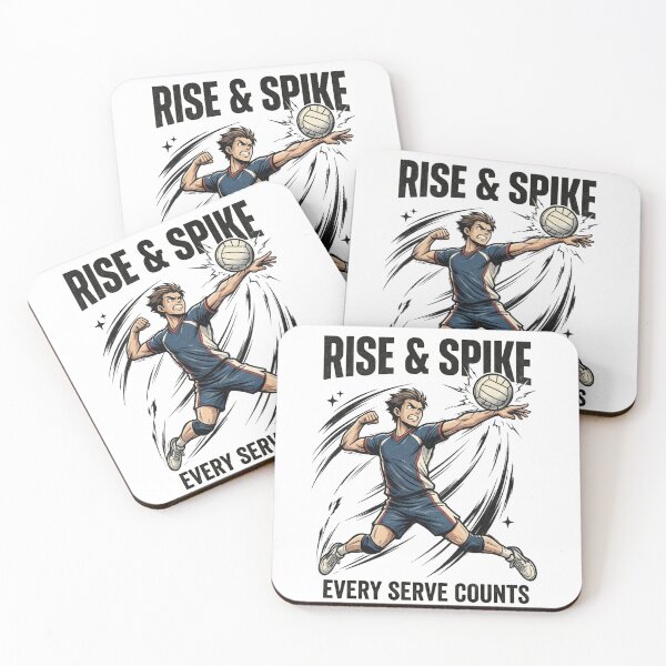 Item preview, Rise and Spike Volleyball Player Action Design designed and sold by @SHINTOSARTSTORE.