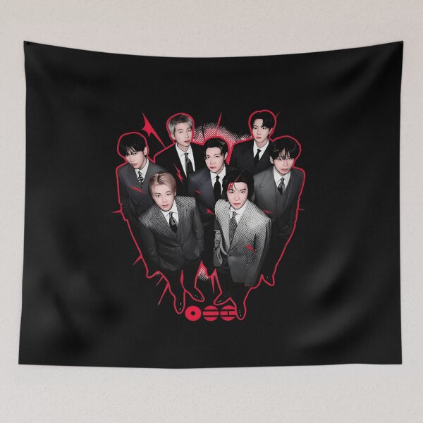 Item preview, BTS Members Suit Red Neon designed and sold by aTiredWitchArt.