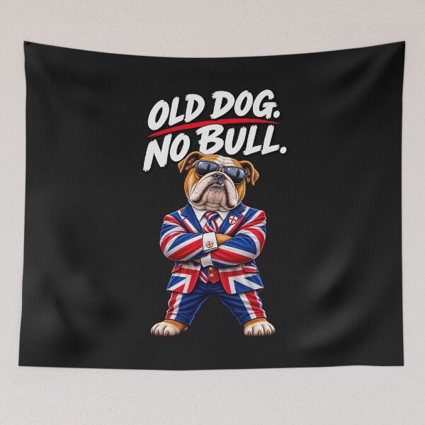 Item preview, British Bulldog No Bull Funny English Bulldog Union Jack UK Flag designed and sold by Genius Geek.