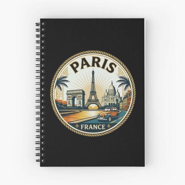 Item preview, Paris France Travel Emblem | Vintage Eiffel Tower & European Wanderlust Art designed and sold by Cree8if.