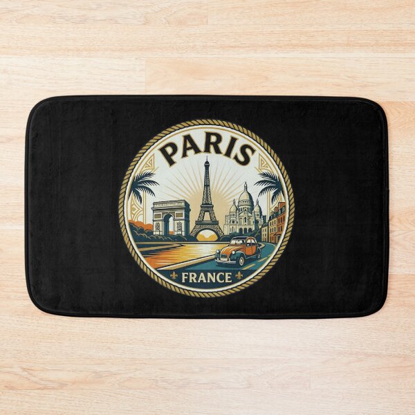 Item preview, Paris France Travel Emblem | Vintage Eiffel Tower & European Wanderlust Art designed and sold by Cree8if.