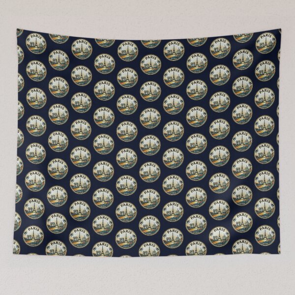 Item preview, Paris France Travel Emblem | Vintage Eiffel Tower & European Wanderlust Art designed and sold by Cree8if.