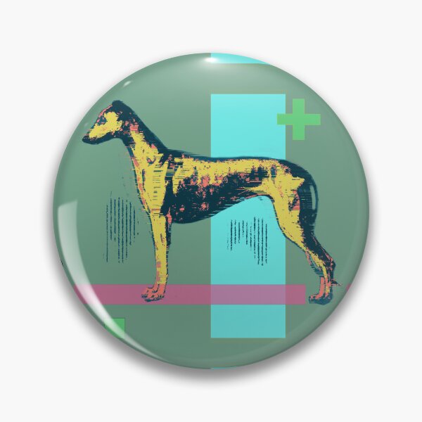 Item preview, Glitch Sighthound Geometric Pop Art №3 designed and sold by MikZviagin.