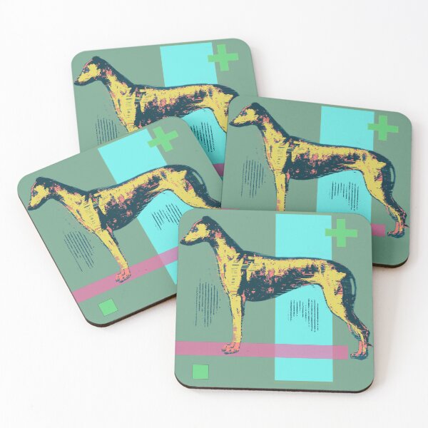 Item preview, Glitch Sighthound Geometric Pop Art №3 designed and sold by MikZviagin.