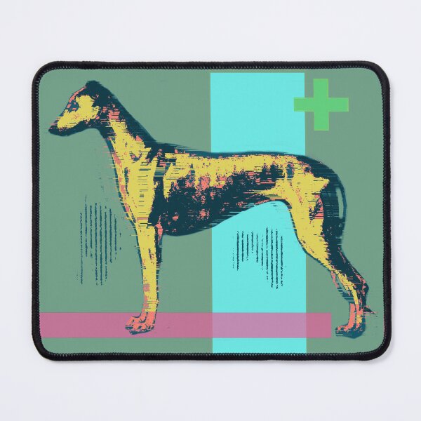 Item preview, Glitch Sighthound Geometric Pop Art №3 designed and sold by MikZviagin.