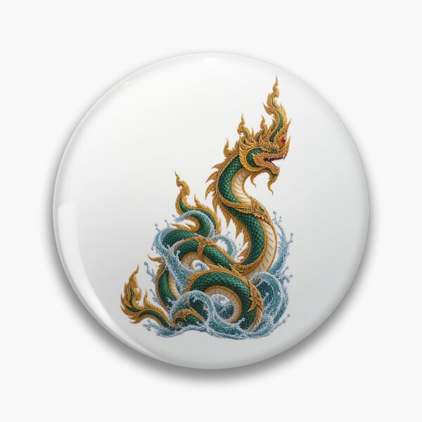 Item preview, Golden Thai Naga Sacred Lotus designed and sold by mamhew2456.