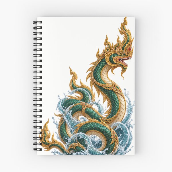 Item preview, Golden Thai Naga Sacred Lotus designed and sold by mamhew2456.