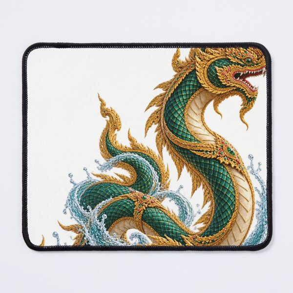 Item preview, Golden Thai Naga Sacred Lotus designed and sold by mamhew2456.