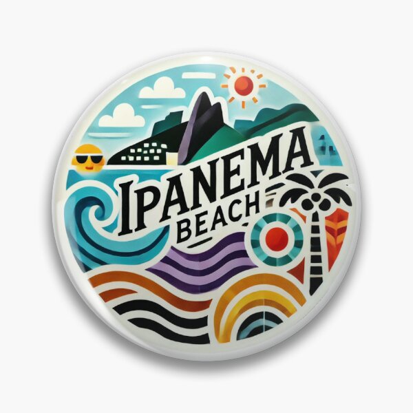 Item preview, Ipanema Beach Rio de Janeiro – Brazil Travel Art designed and sold by ChicClicker.