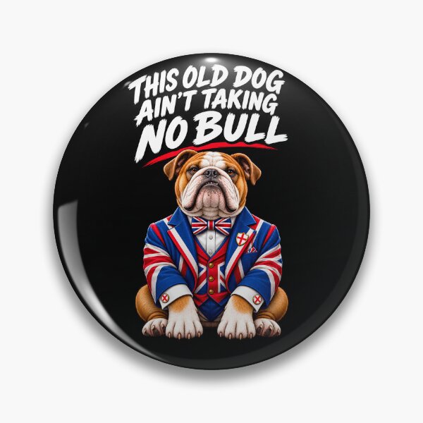 Item preview, British Bulldog No Bull Funny English Bulldog Union Jack UK Flag designed and sold by Genius Geek.