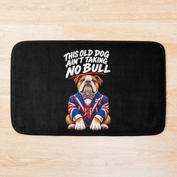 Item preview, British Bulldog No Bull Funny English Bulldog Union Jack UK Flag designed and sold by Genius Geek.